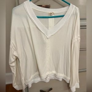 Women’s white size small POL long sleeve top